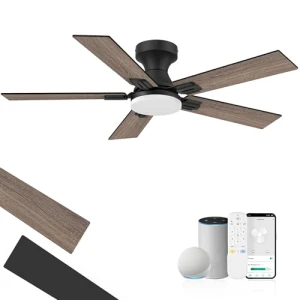 Smart Low Profile Ceiling Fan with Lights — Smart Fan, cumilo