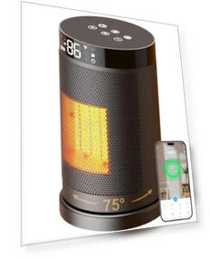 Smart WiFi Space Heater with Digital Display — Portable Heating Solutions, NUTROMO
