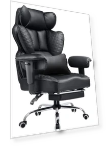 Big and Tall Office Chair with Foot Rest — Desk Chairs, COMHOMA
