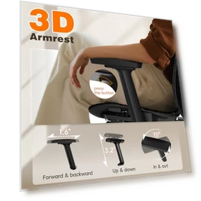 Ergonomic Office Chair with Footrest, Reclining Desk Chair with Adjustable Lumbar Support, 3D Armrest, Headrest & Large... — Desk Chairs, GABRYLLY