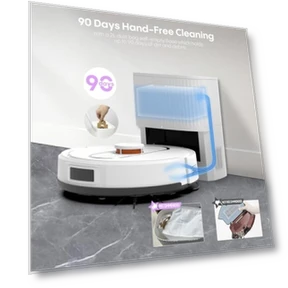 Robot Vacuum and Mop with Self-Emptying Station — Smart Cleaning Robots, Bagotte