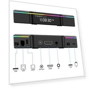 TV Box with Backlit Mini Wireless Keyboard — Streaming Devices, Sidiwen