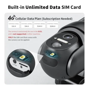 4G LTE Cellular Solar Security Camera, SEHMUA