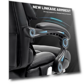 Massage Office Chair with Foot Rest — Desk Chairs, BLISNEST