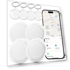 Bluetooth Tracker Tags 4 Pack with Waterproof Keyrings — Item Locators, LAOLASEED