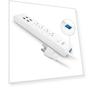 Smart Power Strip with Voice Control and App Scheduling — Power Solutions & Surge Protection, Feit Electric