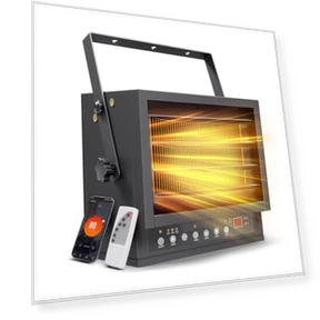 Electric Garage Heater with WIFI, Remote, and ECO Mode — Portable Kerosene Heaters, Riseon