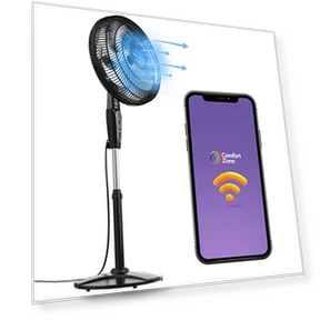 Smart WiFi Oscillating Stand Fan — Stand Fans, Comfort Zone