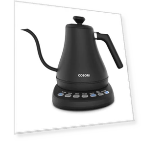 Electric Gooseneck Kettle with 5 Temperature Control Presets — Kettles & Tea Machines, Cosori