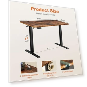 Electric Standing Desk Adjustable Height — Monitor Stands, Sweetcrispy