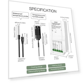 WiFi Smart Temperature Switch Module Sensor with Waterproof Probe — Brewing Temperature Essentials, MOES