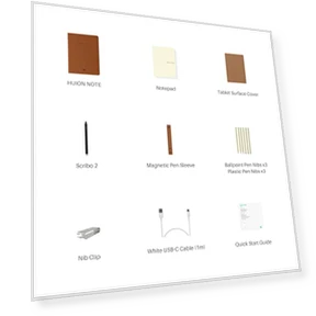 2-in-1 Digital Notebook Drawing Tablet with Battery-free Pen — Styluses & Digital Pens, Huion