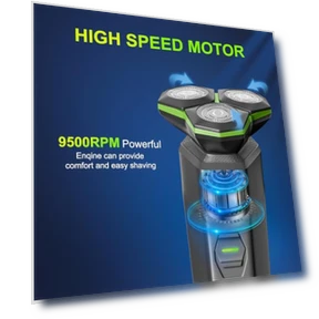 Electric Razor with Magnetic Detachable Head and 3D Floating Head — Accessories, MAXWISDOM