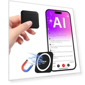 Mini AI Voice Activated Recorder with Transcription to Text — Voice Recognition & Productivity Software, FOCASE REC