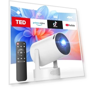 Mini Projector with WiFi and Bluetooth, Smart Portable Movie Projector 4K Support — Home Theater Projectors, CAMWORLD