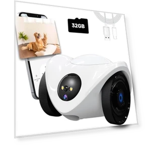 Movable Pet Robot Camera with Treat Dispenser — Cameras & Monitors, OROMVO