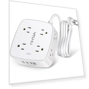 Surge Protector Power Strip with 8 Outlets and 4 USB Ports — Power Solutions & Surge Protection, YISHU