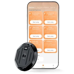 Voice Recorder with AI Transcription, Translation, and Phone Stand — Translator Device, Papanoo