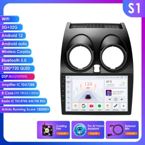 4G LTE Eight-Core 2 DIN 9-Inch Smart Car Multimedia Player with GPS Navigation, DSP, CarPlay, and Android Auto — Car Infotainment System, Hizpo