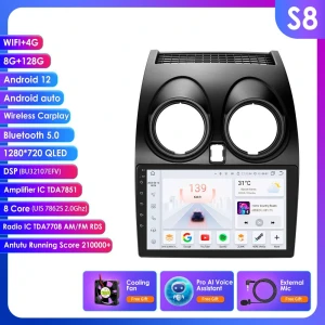 4G LTE Eight-Core 2 DIN 9-inch Smart Car Multimedia Player with GPS Navigation, DSP Support, CarPlay, Android Auto — Car Infotainment System, Hizpo