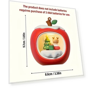 Apple-shaped Smart Touch Night Light Desktop Decor — Creative Lighting Solutions, Aura Living