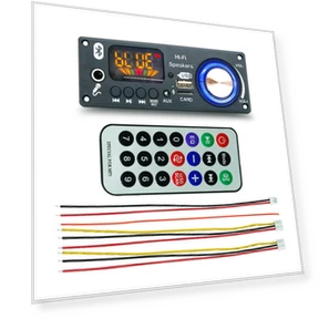 Bluetooth Module with MP3 Decoder, Car Audio Amplifier, and FM Radio — Wireless Audio Transmitters, JQ