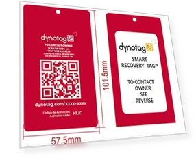 Convertible Luggage ID Tag with Braided Steel Loop — Luggage Tags, Dynotag