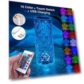 Crystal Table Lamp with LED Projector — Creative Lighting Solutions, Lanzhong