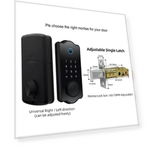 Water Resistant Auto Lock Electronic Fingerprint Door Lock with No Handle Lever Set — Card Readers, mfySpace