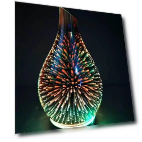 3D Glass Touch Aromatherapy Lamp with Dimming and Wax Warmer with Night Light — Home Fragrance, Polaris star