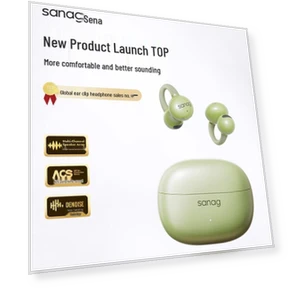 AI Bone Conduction Ear Clip Headphones — In-Ear Headphones, Saina