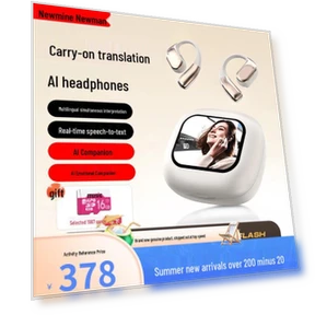 AI Translation Wireless Ear-Clip Earbuds — In-Ear Headphones, Newman