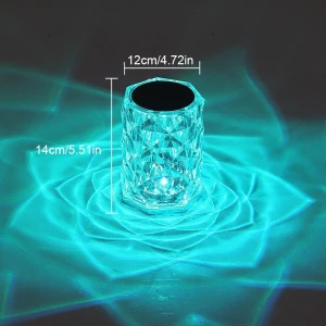 Crystal Night Light with LED Projection, Touch Control, and Remote, Changqing