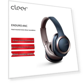 Enduro ANC 60-Hour Smart Noise-Cancelling Over-Ear Wireless Bluetooth Headset — Over-Ear Headphones, Cleer