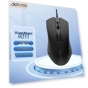 Smart Voice Wired Office Mouse — Voice Recognition & Productivity Software, iFLYTEK