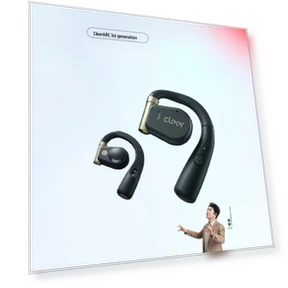 Upgraded Smart Open-Ear Bluetooth Sports Headphones — In-Ear Headphones, Cleer