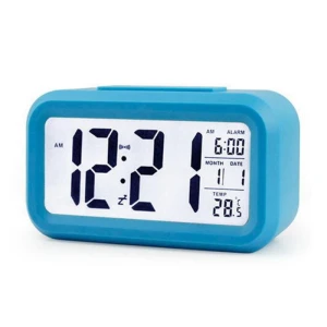 Rechargeable Digital Alarm Clock with Smart Light Sensor, RippleRift