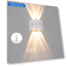 Rechargeable Wall Sconce with Motion Sensor and Adjustable Lighting — Outdoor Security & Flood Lighting, GYROBALL