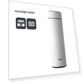 Smart Business Stainless Steel Thermal Mug with Temperature Display — Beverage Warmers, HAERS