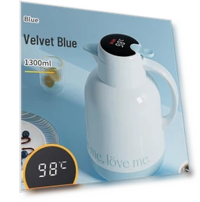 Smart Digital Display Glass Liner Insulated Thermos — Travel Drinkware, JEKO&JEKO