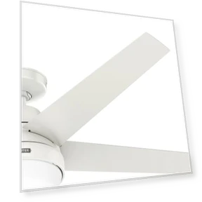 Indoor Ceiling Fan With Light, Remote, 60-inch, Fresh White, Casual-style — Ceiling Fans & Accessories, Hunter