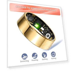 Smart Ring Fitness Tracker with Heart Rate, Blood Oxygen, Blood Pressure, Sleep Monitoring, Step Counting, IP68... — Smart Rings, Kuxlagz