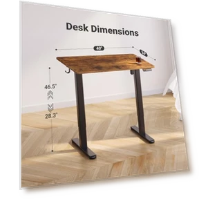 Electric Standing Desk, Adjustable Height Stand up Desk, 40x24 Inches Sit Stand Home Office Desk with Splice Board — Office, Claiks