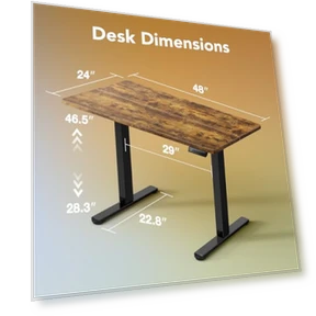 Electric Standing Desk Adjustable Height — Mounts, HUANUO