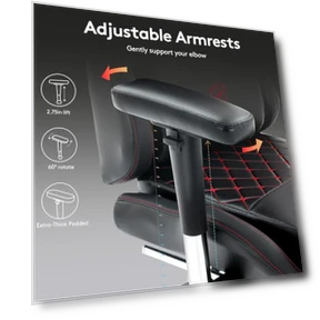 Gaming Chair with Footrest, Massage Lumbar Support, and Gel Pad — Gaming Chairs, Morkprism