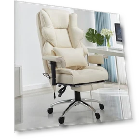 Massage Office Chair with Foot Rest — Desk Chairs, Mvpipi