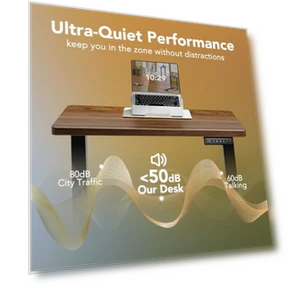 Small Electric Standing Desk Adjustable Height — Office, HUANUO