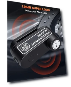 Motorcycle Disc Brake Lock with Alarm — Discs, YBLNTEK