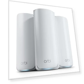 Tri-Band WiFi 7 Mesh Network System with Router and 2 Satellite Extenders — Mesh Wi-Fi Systems, NETGEAR