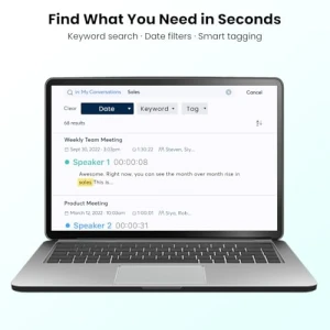 Voice Recorder with Display and App Control — Translator Device, AOSRAU